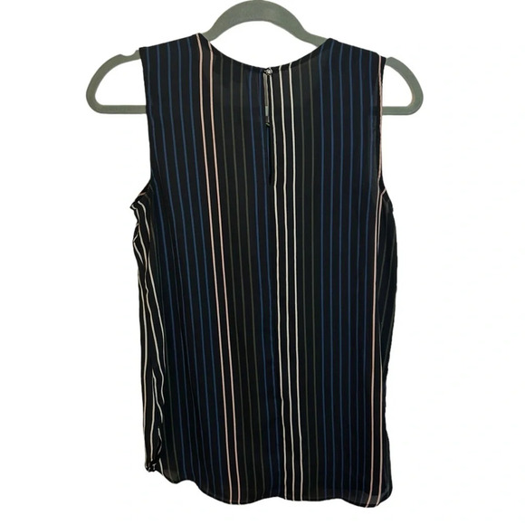 WHO WHAT WEAR MULTICOLOR STRIPED SLEEVELESS BLOUSE - Picture 2 of 4